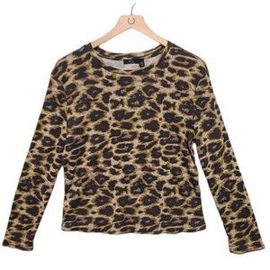RDI Leopard Print Thermal Shirt Long Sleeve Womens Size Small